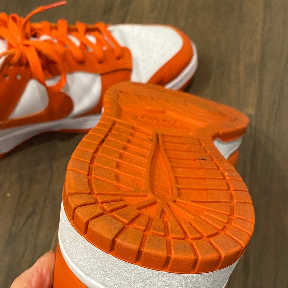 Nike Bright Orange and White Athletic Shoes - Picture 4 of 5